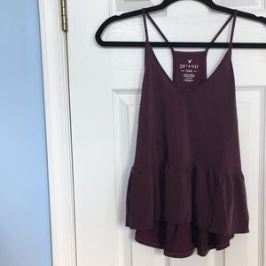 American Eagle Loose Peplum Soft & Sexy Tank